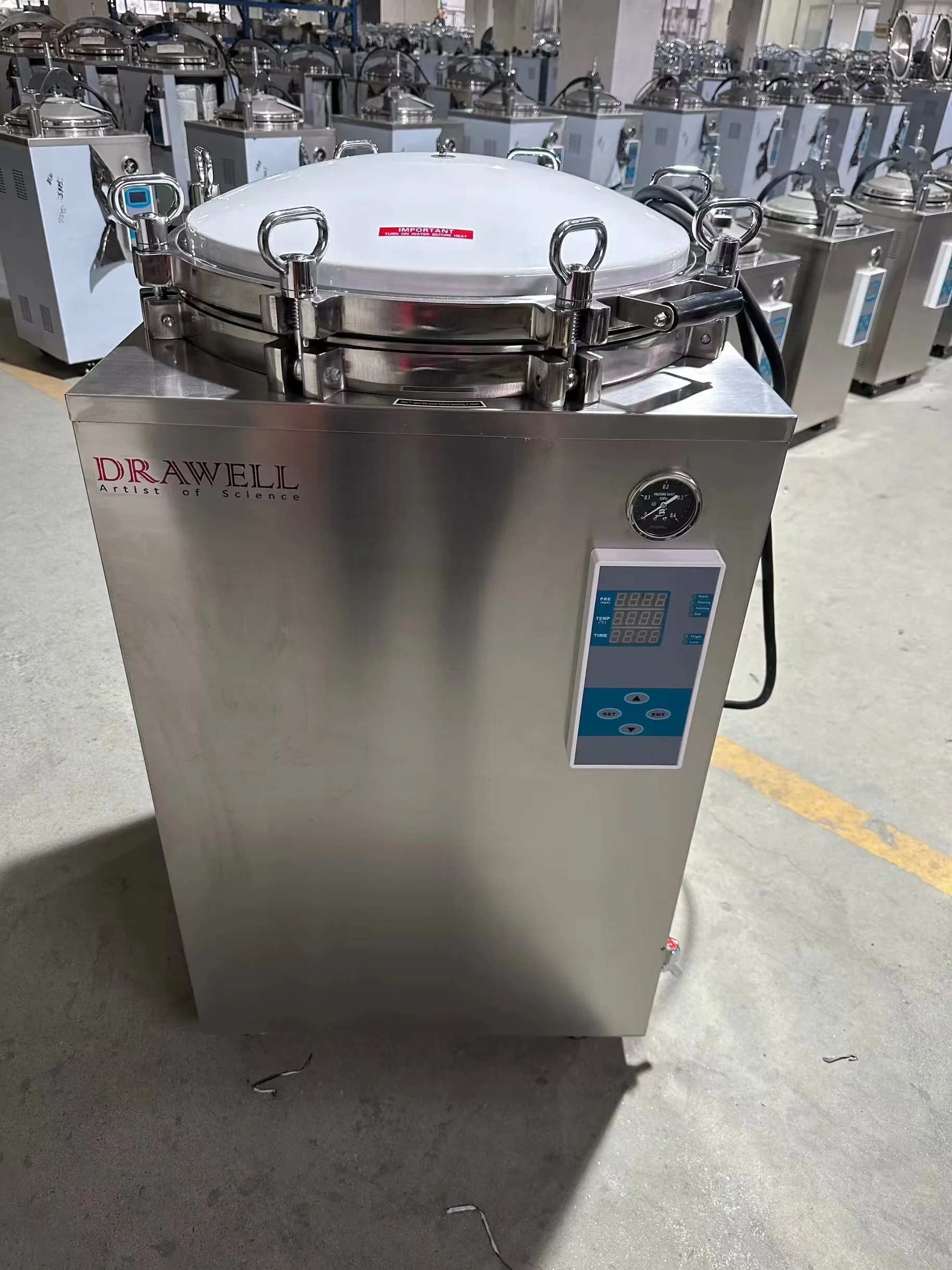 Drawell 150l Vertical Autoclave  Sterilization Machine  Steam Sterilizers