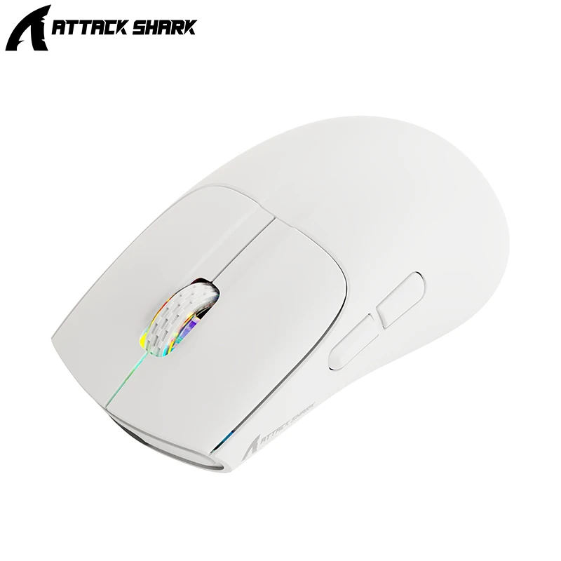 

Беспроводная игровая мышь ATTACK SHARK X5, трехрежимная Bluetooth, легкая игровая мышь 49 г, оптический датчик PixArt для ПК/MAC/Wins