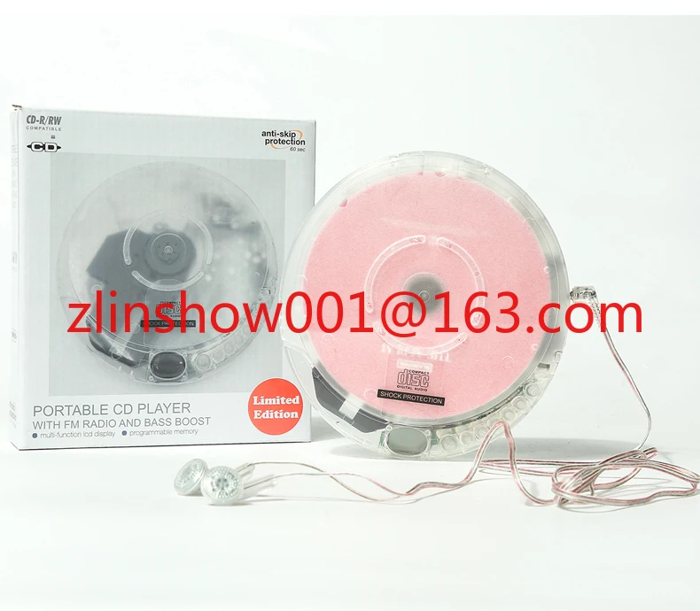 

Портативный полностью прозрачный проигрыватель компакт-дисков Walkman, USB-кабель подходит в подарок для важных людей.