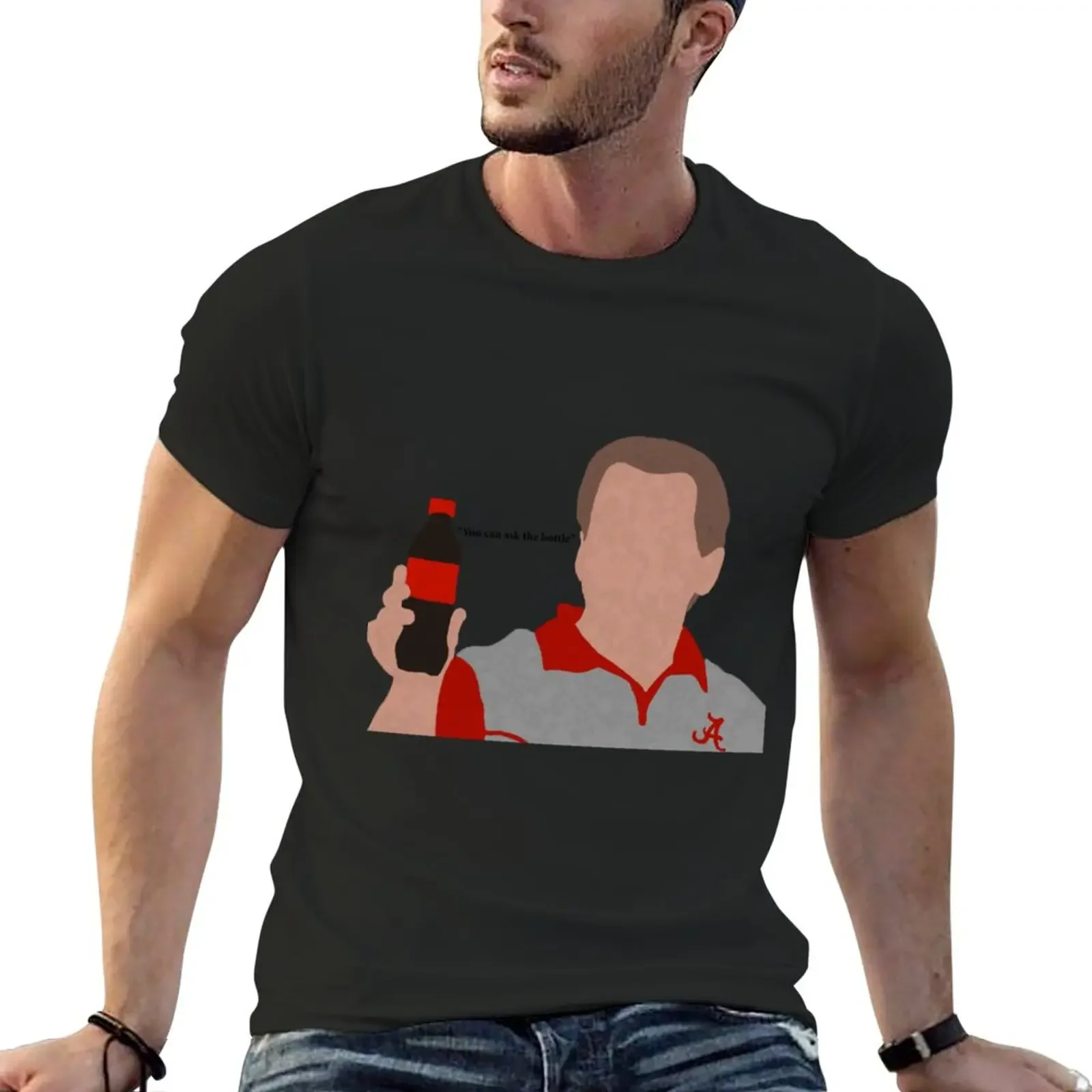 Nick Saban Ask The Bottle S T-Shirt oversized plain tops fitted t shirts for men