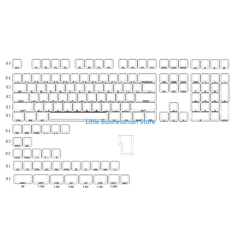 Cherrys Profile-Tastatur-Tastenkappen-Set mit seitlichem Aufdruck, 140-teiliges Set für beleuchtetes Board-Erscheinungsbild – Detail 5