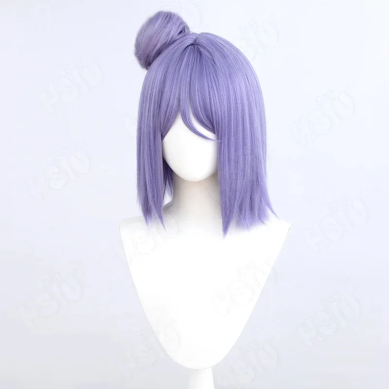 Anime Konan Cosplay Wig 40CM purple short hair Heat Resistant Synthetic Wig Game cosplay Wig anime cosplay Wig