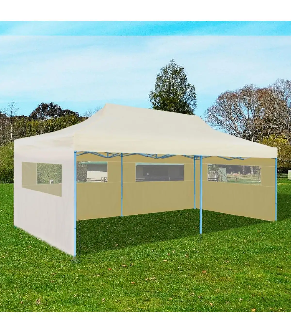 3x6 m Pop-up cream folding tent and gazebos