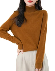 เสื้อเสื้อหนาวคอเต่าผู้หญิงเสื้อกันหนาวผ้าขนสัตว์ Merino บริสุทธิ์100% ฤดูใบไม้ร่วงฤดูหนาว Warm Soft ถักเสื้อกันหนาวจัมเปอร์เสื้อ Y2k