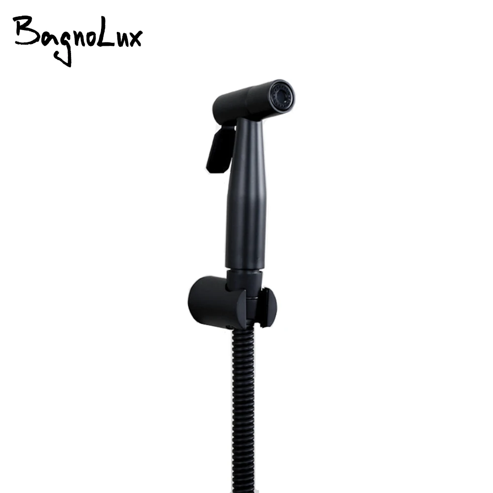 New Bidet Toilet Sprayer Luxurious Small Handheld Bathroom Shower Matt Alba Black Plate Shattaf Portable Toilet Hand Bidet Spray