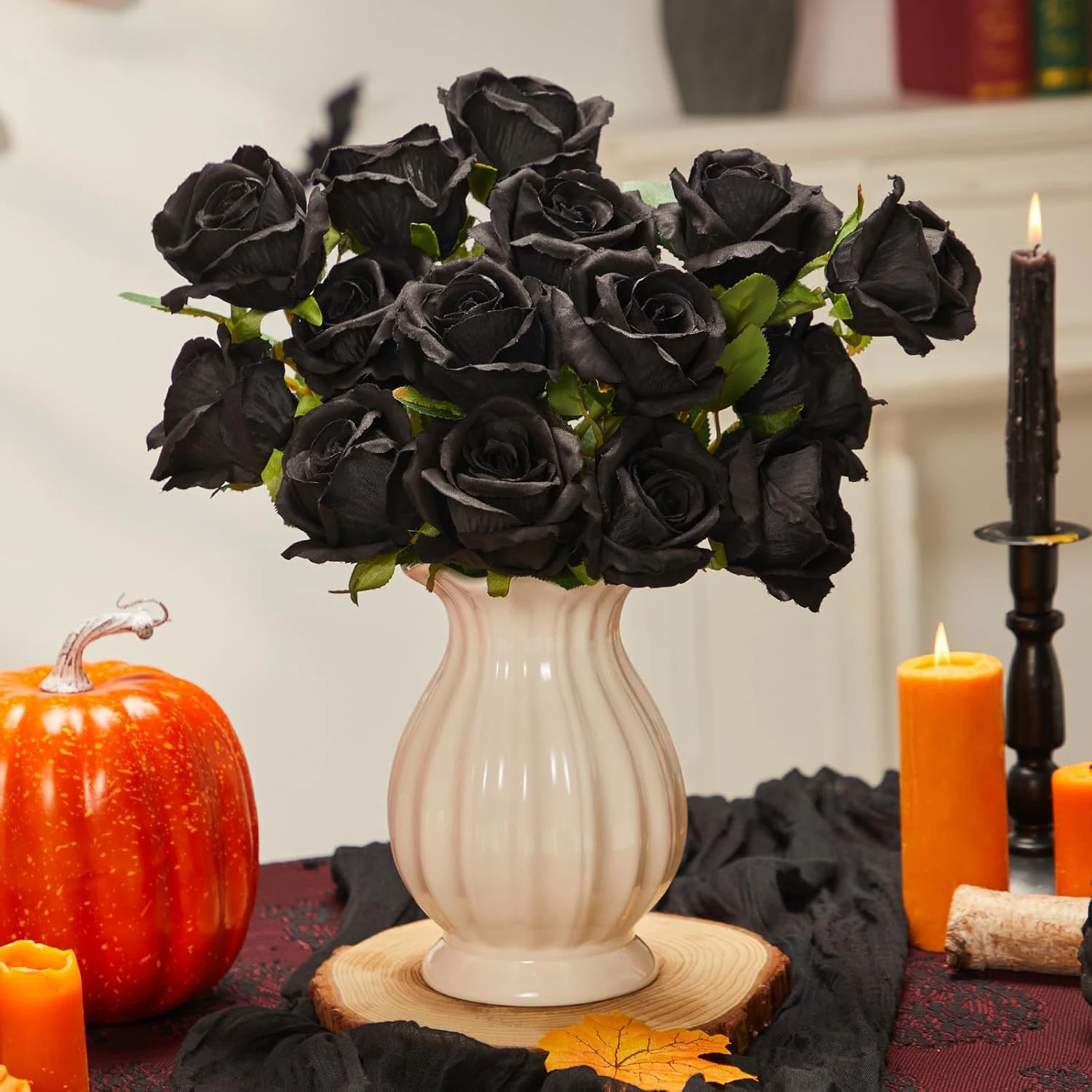 5/10 Stück künstliche Blumen Seidenrosen langer Zweig Brautstrauß Hochzeit Zuhause Vase Tischdekoration DIY Geschenkbox Valentinstag – Detail 17