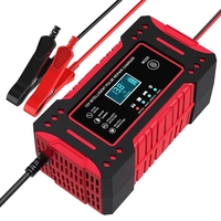 6A 12V Intelligent Car Battery Charger Pulse Repair LCD Display Motorcycle Battery Charging Lead-Acid Battery Repair Charger