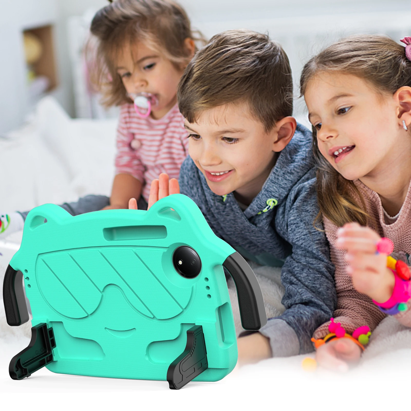 Cartoon EVA+PC Case For TCL TAB 8 gen2 2024 Tablet protective case with Kickstand and handle convenient for carrying by hand