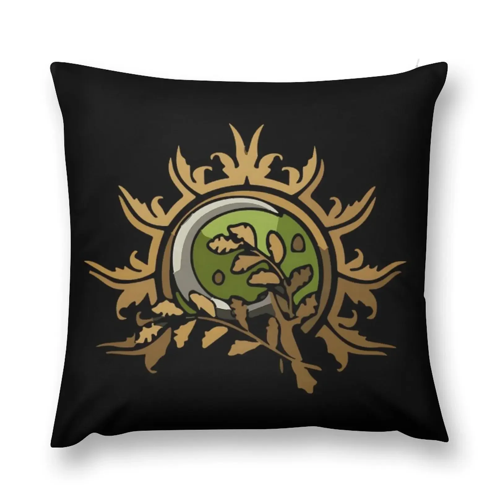 BG3 Druid Badge Throw Pillow Sofas Covers Cushion Child Pillow Decor Pillows Aesthetic pillow