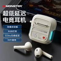 Monster XKT16 Wireless TWS Bluetooth Earphones, High-Quality Sound, Sports Noise-Canceling, Wireless In-Ear, Gaming and E-Sports