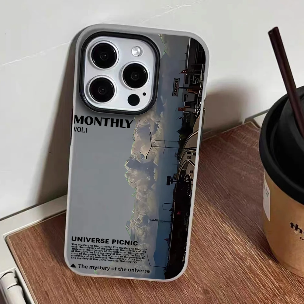Für iPhone 17 15 16 14 Pro Max Hülle Plus Kunst-Landschaftsmuster-Cover für iPhone 13 11 12 ProMax XS XR 8 Plus Bonbonfarben-Hüllen – Detail 6