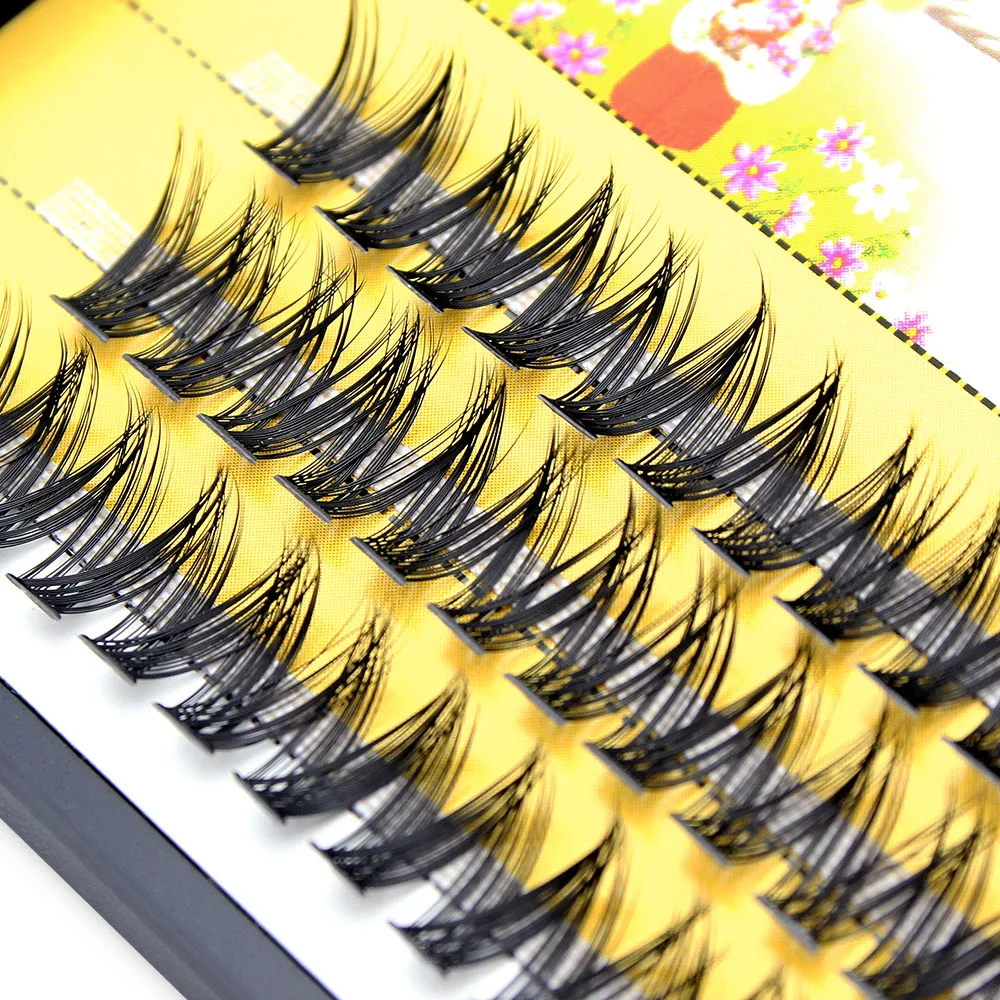 New Arrival Mega DD Volume 20D/30D Phoenix Tail Eyelashes V Shape Soft Mink Cluster Individual Makeup Silk Lashes Extension