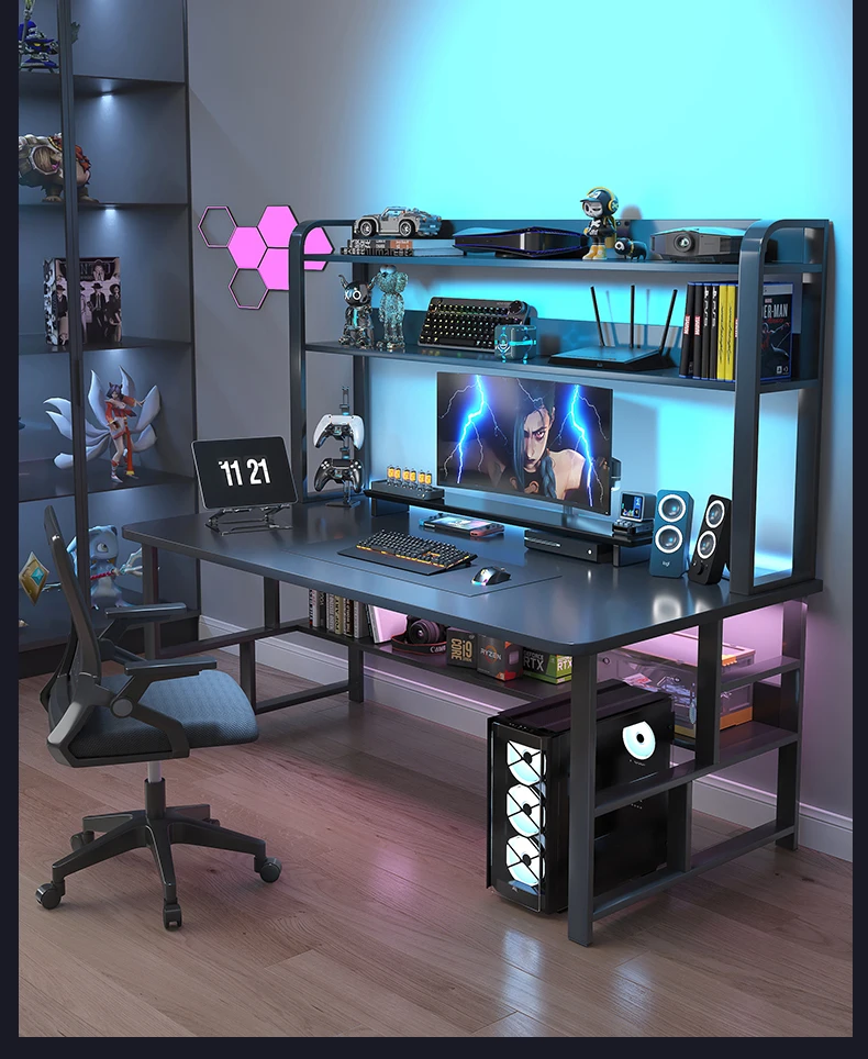 Esports desk, home desktop computer desk, desk bookshelf, writing desk, home minimalist workbench