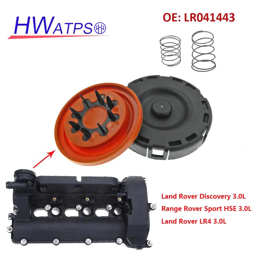 HWATPS For Land Rover Discovery LR4 5 Range Sport HSE 3.0L PCV Valve Cover Membrane Kit Fit LR041443 LR133579 LR051835 LR010780