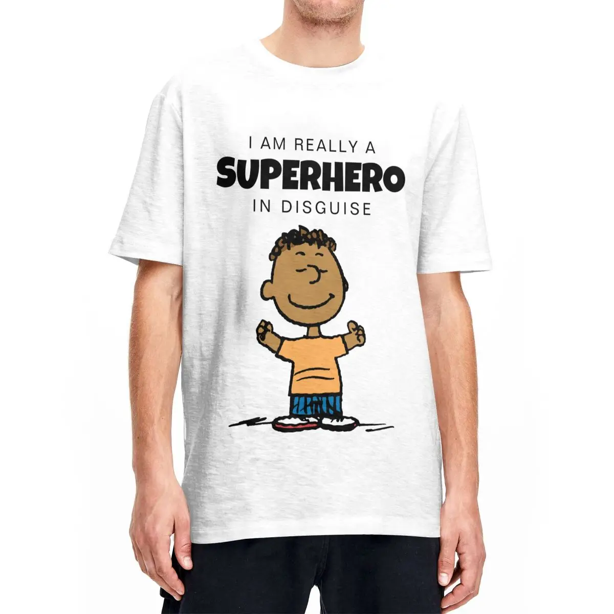 Camisetas anchas de algodón puro para hombres y mujeres, camisa de cuello redondo, ropa de manga corta, Peanuts, Snoopy, Kennedy Arms, 6XL