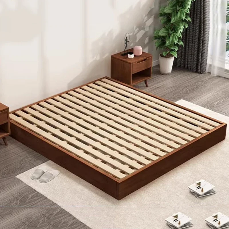 

Minimalist Bed Frame Full Size Headless Stylish Strong Bed Bases Durable Clearance Structure Marco De Cama Bedroom Furniture