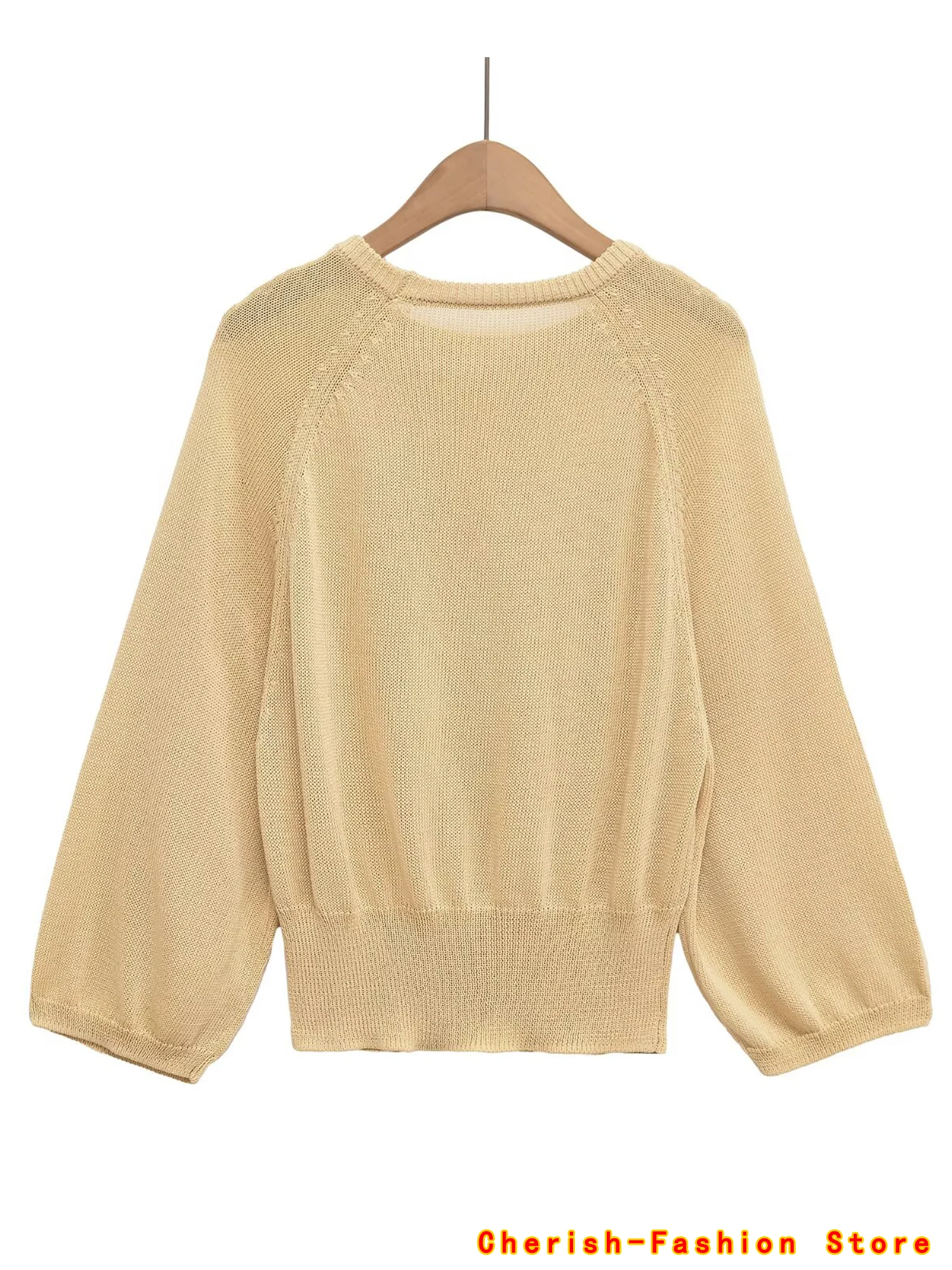 2025 nuovo arrivo donna moda maglione lavorato a maglia a maniche larghe casual slim pullover a maniche lunghe autunno poliestere giallo top estivo