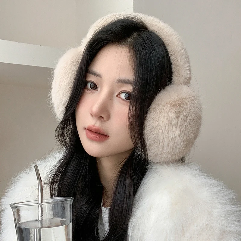 Faux fur Earmuffs for women Ear-muffs Ear warmer unisex winter for men outdoor protection against cold freezing ear covers