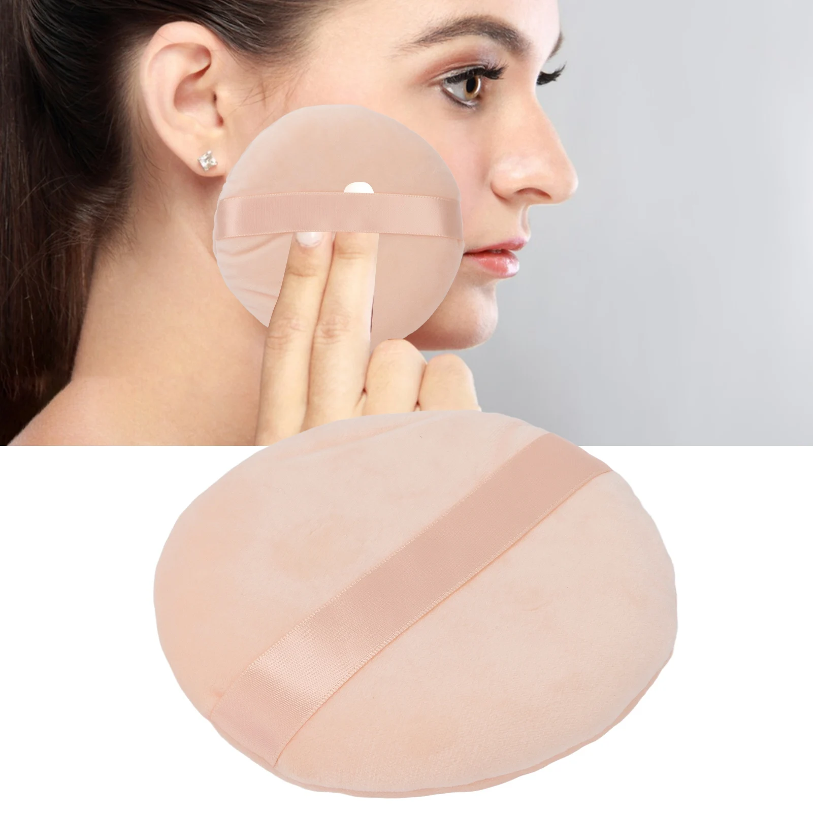 Powder Puff Wet Dry Use Washable Soft Swansdown Ultra Large Round Loose Powder Puff For Makeup