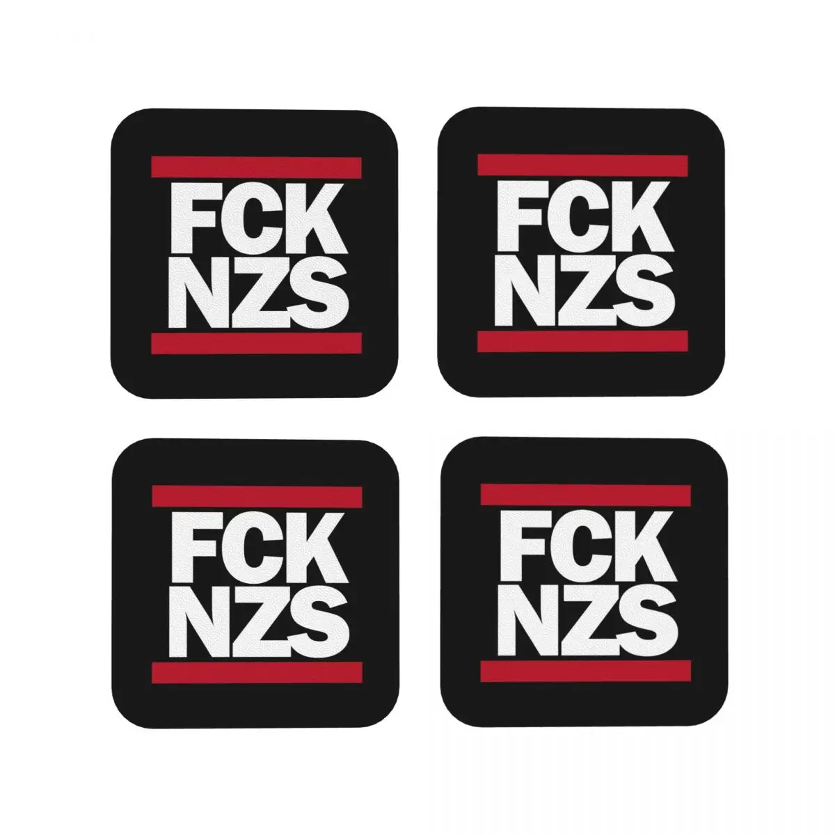 

Fck Nzs Coasters Kitchen Placemats Waterproof Insulation Cup Coffee Mats For Decor Home Tableware Pads Set of 4