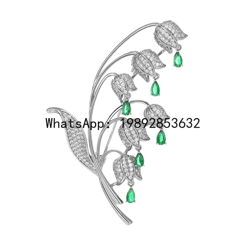 PYJ new high-end lily of the valley brooch temperament suit coat accessories cardigan pin flower brooch jewelry gift