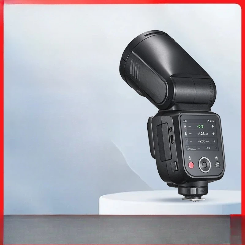 Round head camera flash touch screen external shot light
