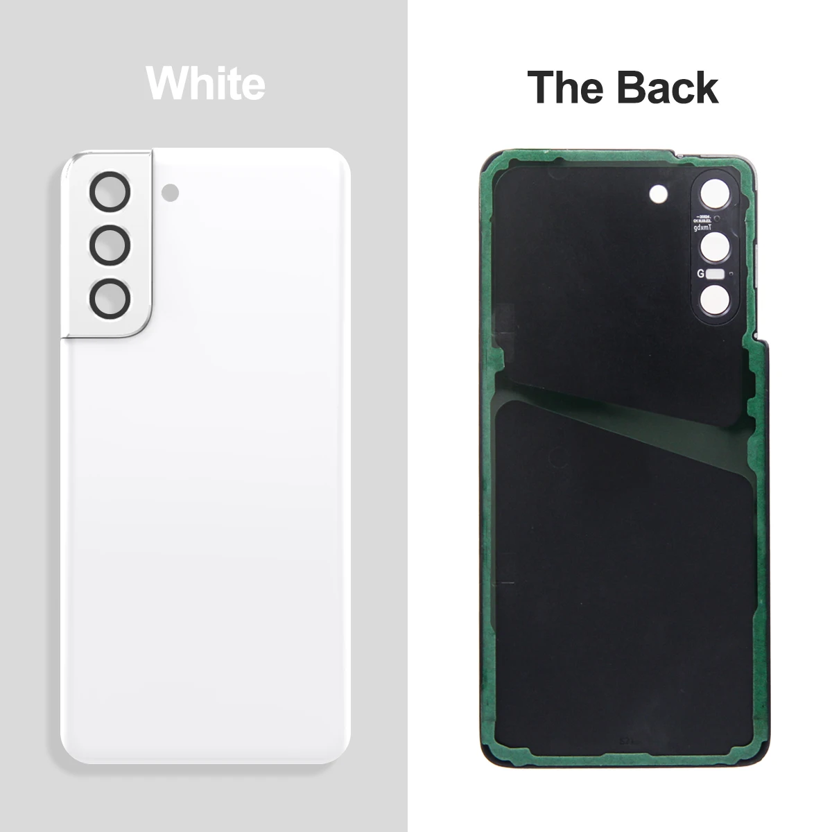 Neue Akkuabdeckung für Samsung S21 G991U SM-G991B Rückdeckel Gehäuseabdeckung mit Kameralinsen-Klebesticker – Detail 9