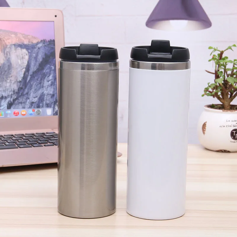 Blank 450ML Coffee Cup for Sublimation Thermos Tumbler for Office Drink Water Keep Cold and Hot