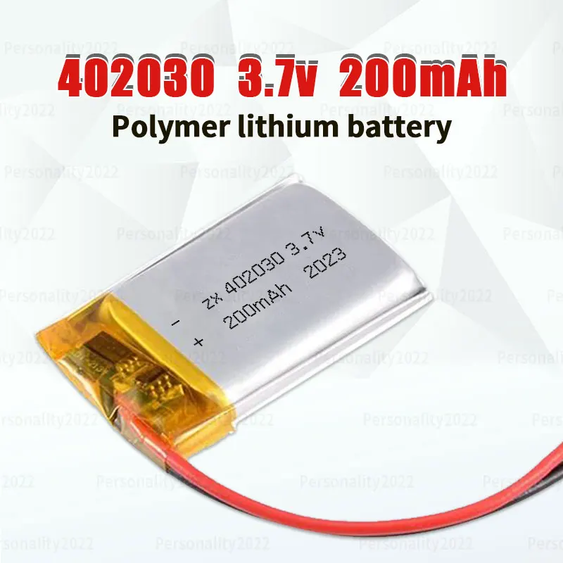 

1-10PCS Lipo 402030 200mAh Battery 3.7V Polymer Lithium Ion Batteries Li-po for Smart Band GPS Pet Training Tool Webcam Cell