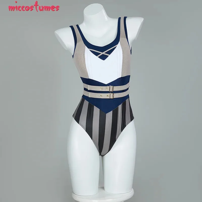 

25COSHAIKYUU Женский цельный купальник Vi, полосатый купальный костюм, боди с запахом юбки