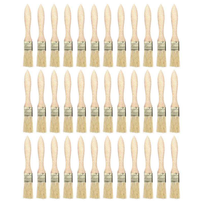 36 Pack Of 1 Inch (24Mm) Paint Brushes And Chip Paint Brushes For Paint Stains Varnishes Glues And Gesso