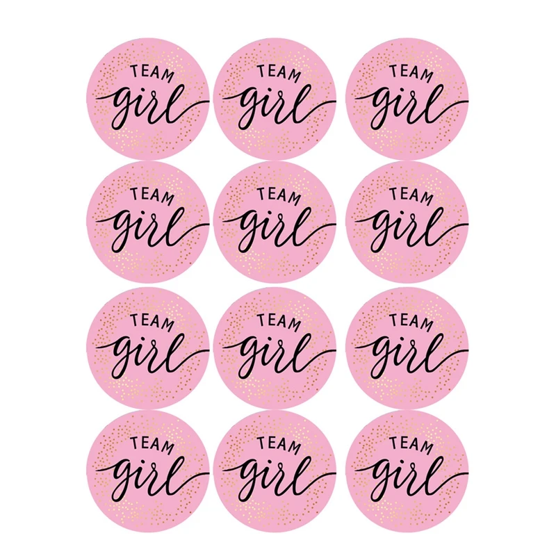 60/120pcs Team Boy Team Girl Stickers Boy or Girl Sticker for Gender Reveal Party Decoration Baby Shower Supplies Gift Box Label