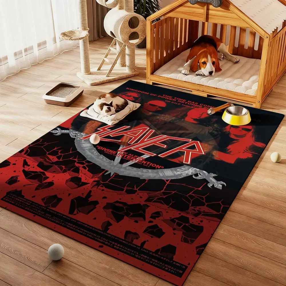

S-Slayers Heavy Rock Band Floor Mat Diatom Bath Mat Absorbent Quick Dry Non-Slip TPR Backing Soft Plush Draining Rugs