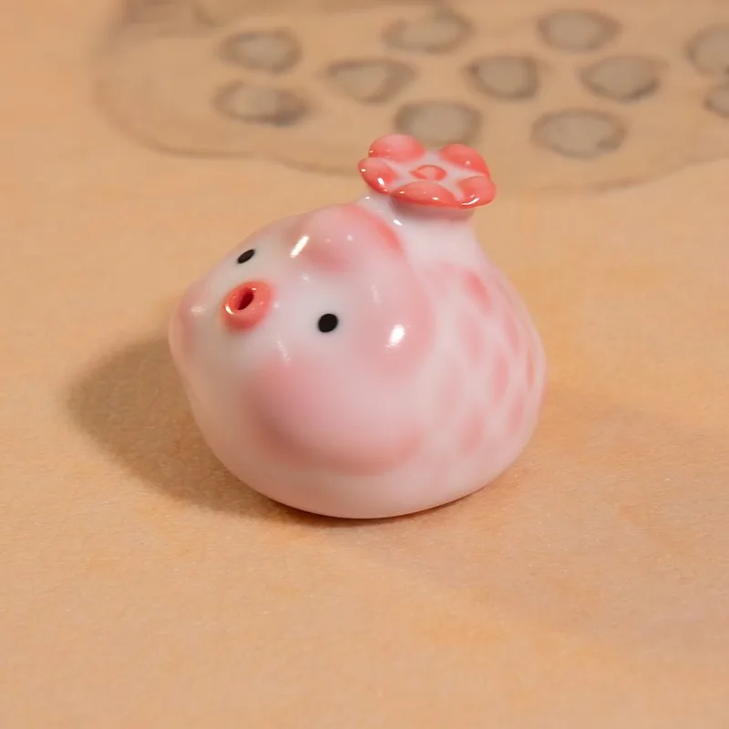 

Ceramic Bubble Fish Tea Pet, Bubble Spitting Little Fatty Fish Tea Cup Set, Creative Lotus Cup, Birthday Gift Kawaii Accessories