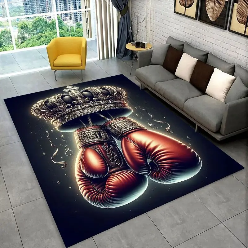 Creativity Fight Boxing Gloves Boxer Large Area Rug Non-slip Carpet for Bedroom Living Room Sofa Doormat Home Decor Floor Mat