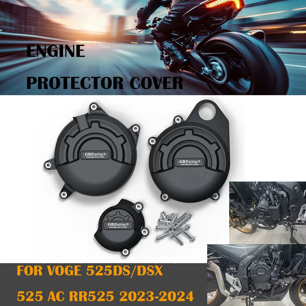 

Motorcycles Engine cover Protection case fOR VOGE MOTO 525DS & 525 DSX & 525 AC RR525 2023-2024 Engine Covers Protectors