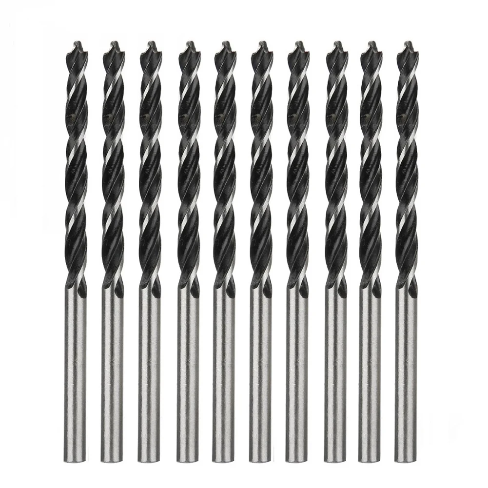 10Pcs Drill Bits Wood Drills With Center Point Wood Cutter Hole Sawcarpentry Tool 4mm Diameter For Woodworking Carving Tools