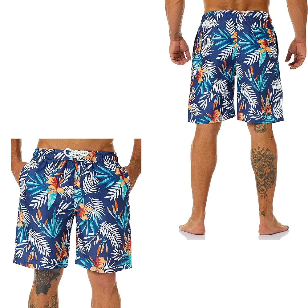 الرجال طويلة السباحة جذوع سريعة الجافة رجل السراويل الرياضية الرجال السراويل الملونة الحيوان الدب يونيكورن الجرافيك شورتات للبحر ملابس الاستحمام