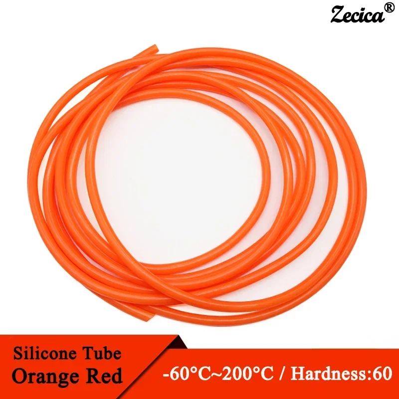 1/5/10M Food Grade Orange Red Silicone Rubber Hose 4x6mm 5x7mm 6x8mm Flexible Nontoxic Silicone Tube