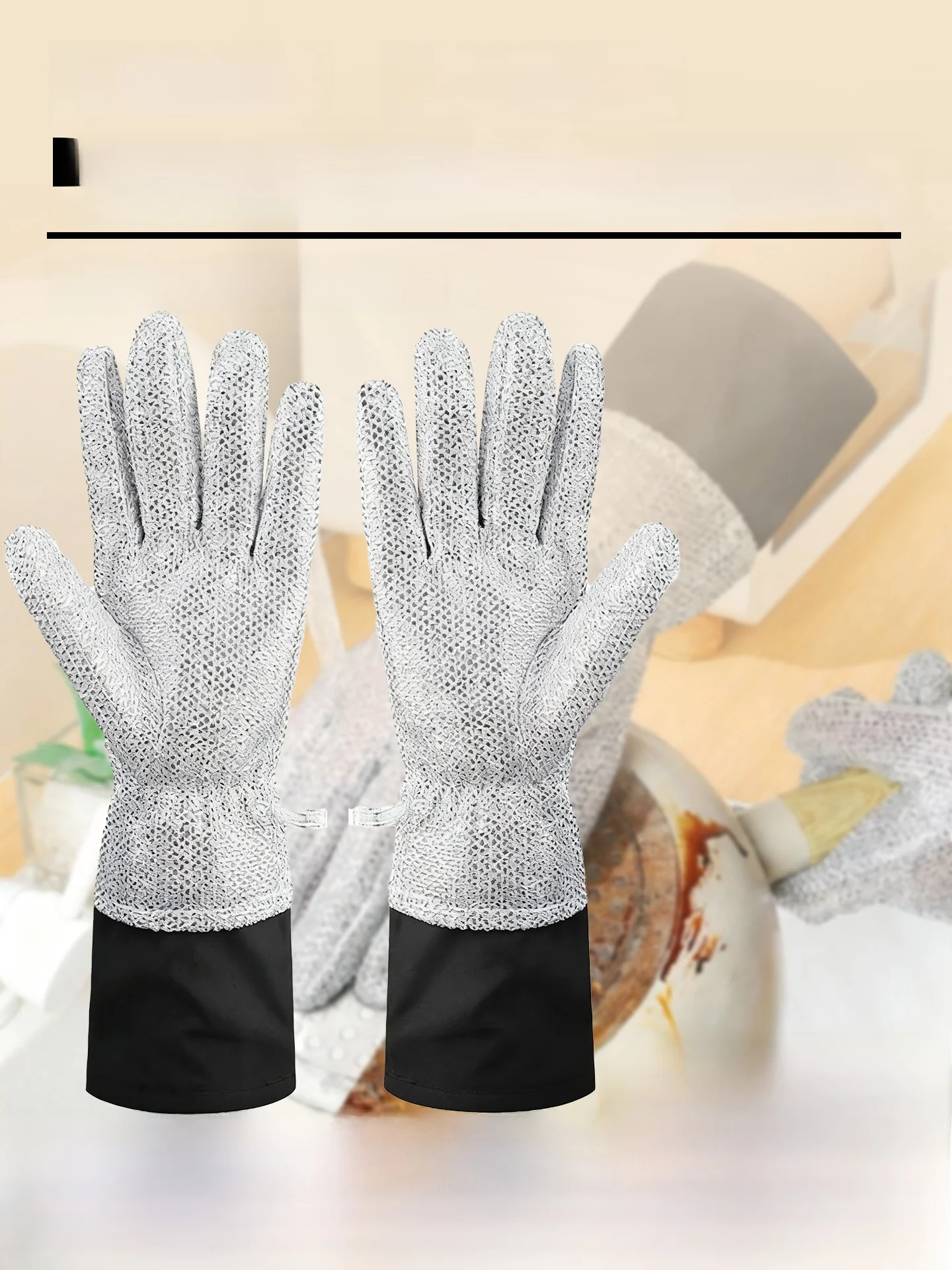 

Кухонные перчатки Thiened, Diwaing, стальная шерсть, чистка горшков Bru, маслостойкие, водонепроницаемые, теплые, защита рук