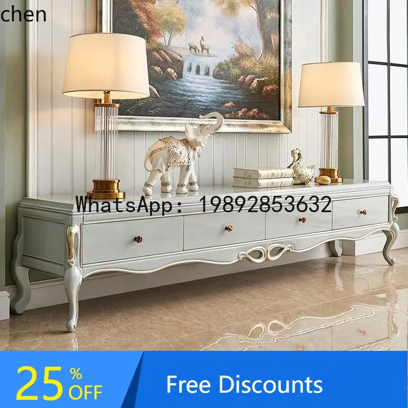 

Cabinet solid wood TV cabinet simple floor living room TV storage floor cabinet coffee table combination