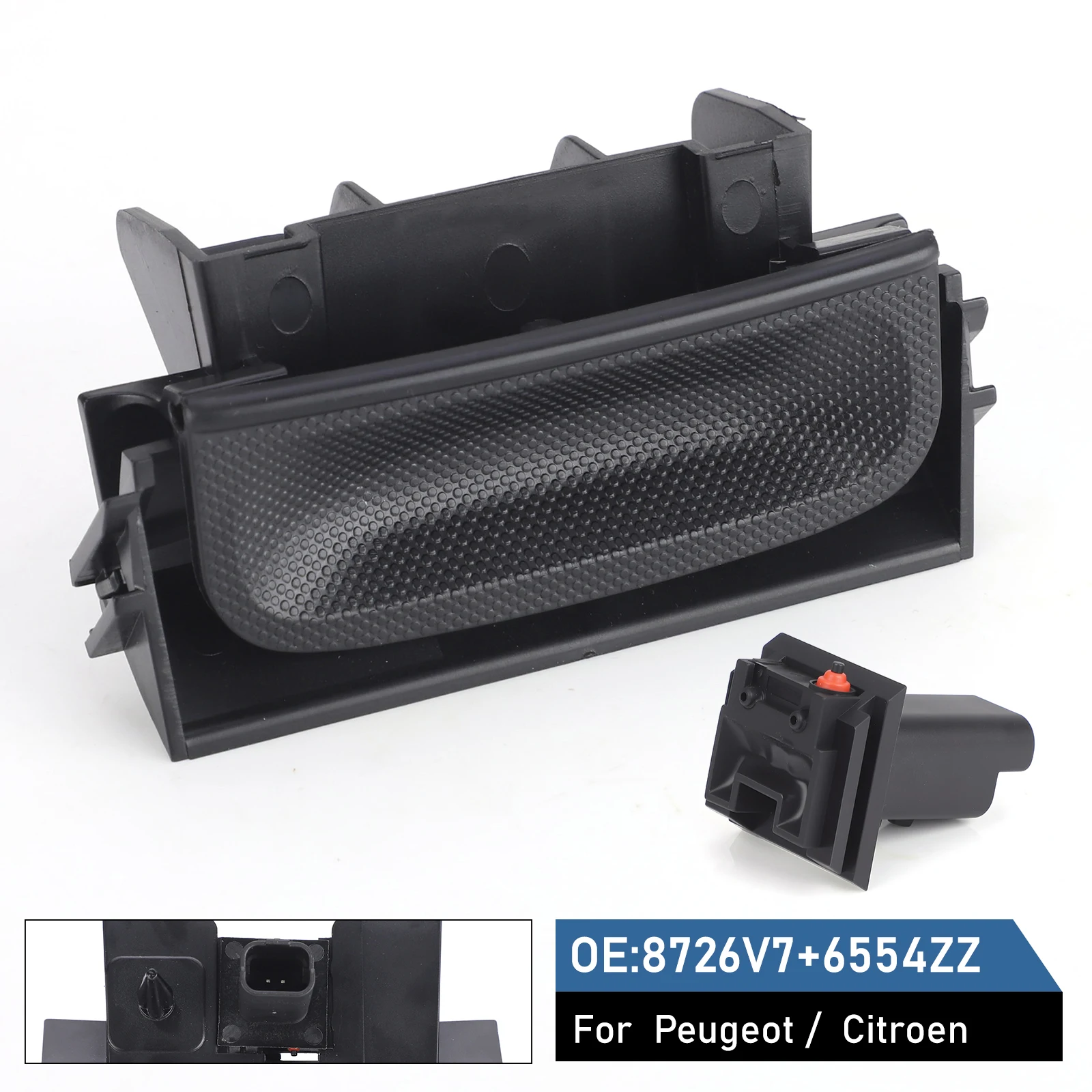 For Peugeot 206 207 307 308 5008 Citroen C3 C4 Xsara Picasso Black Tailgate Release Switch 6554V5 8726V7Micro Switch Plastic