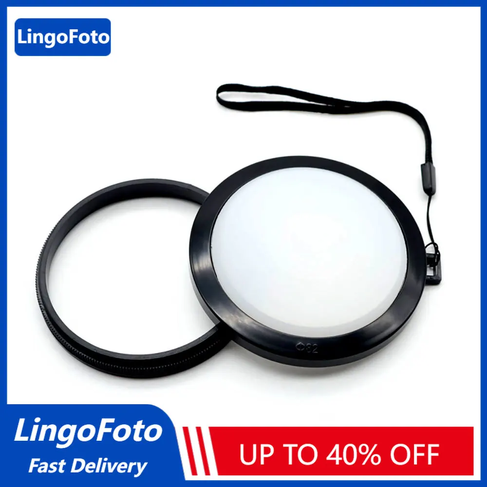 LingoFoto Professional White Balance Lens Cap 37/43/46/49/52/55/58/62/67/72/77/82mm Len Caps for DSLR Camera,Lenses Accessories