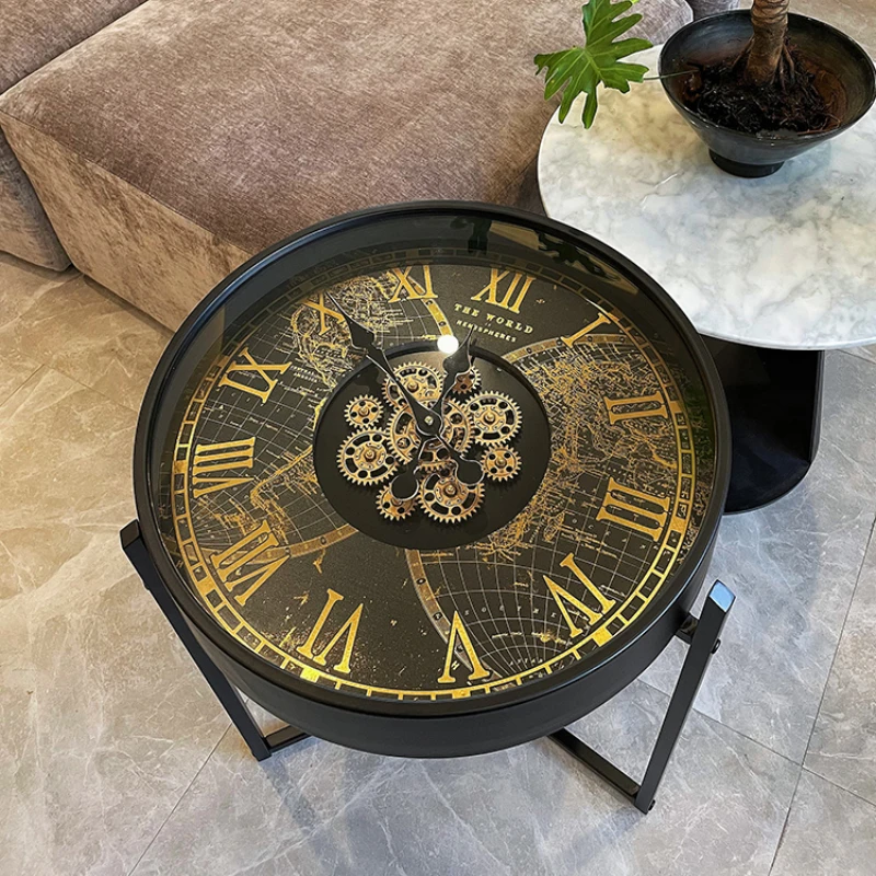 

Luxury Living Room Side Table Black European Style Round Nordic Coffee Table Small Corner Modern Stolik Kawowy Home Furniture