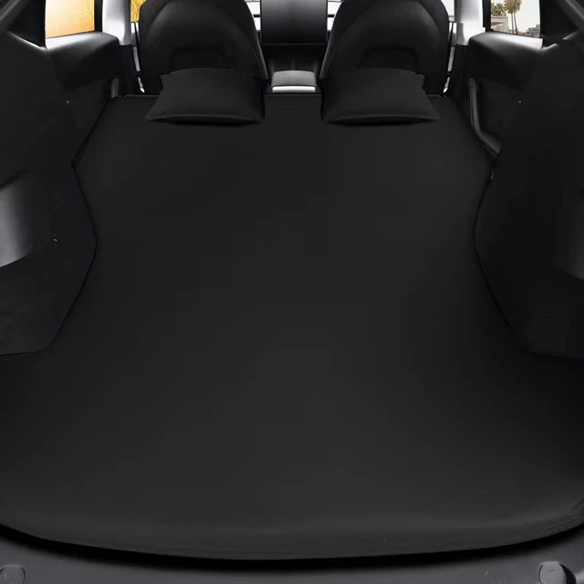 For Tesla Model 3 Highland Model Y Juniper 2017-2026 Inflatable Air Mattress Camping Suede Fabric Car Bed 2