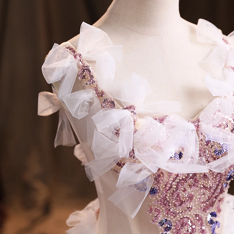 Премиум-платья Quinceanera Вечернее платье Элегантное бальное платье с несколькими украшениями в виде банта. Платье принцессы для выпускного вечера больших размеров по индивидуальному заказу