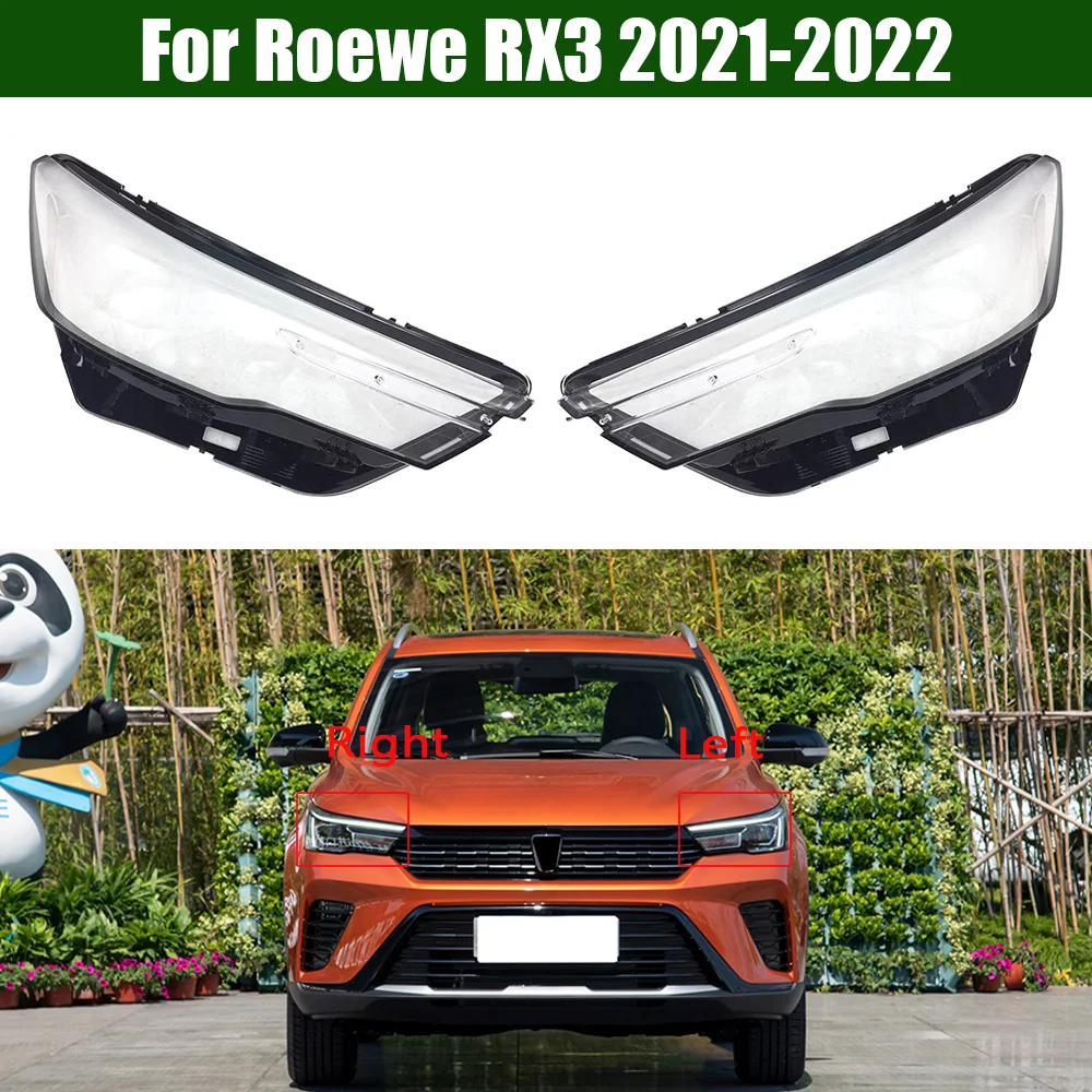 

For Roewe RX3 2021 2022 Front Headlamp Lamp Cover Headlight Shell Transparent Lens Replace The Original Lampshade Plexiglass