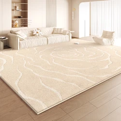 Cream Style Rugs for Bedroom Thick Anti-slip Cloakroom Floor Mat Large Area Living Room Decoration Carpet Fluffy Soft Lounge Rug