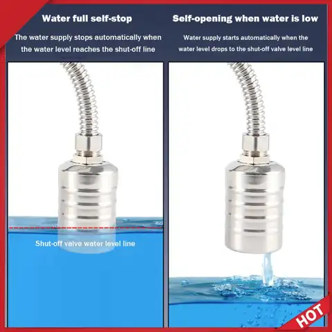 Valvola a galleggiante Serbatoio dell'acqua in acciaio inossidabile Valvola di intercettazione della torre dell'acqua Accessori da cucina resistenti alla corrosione impermeabili