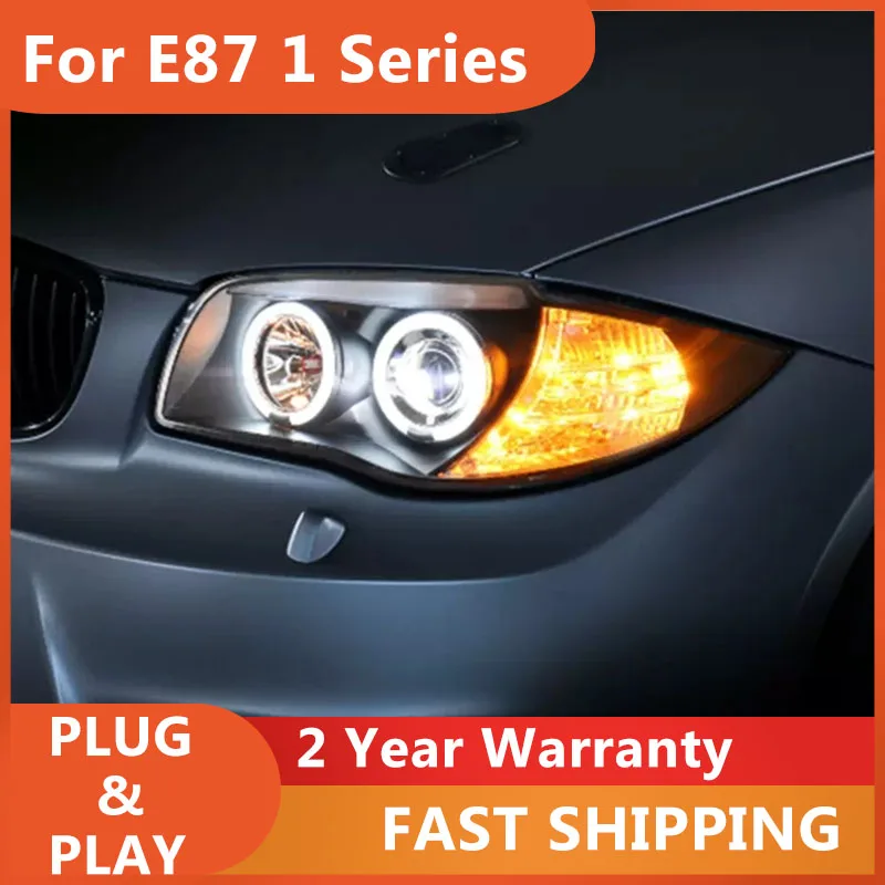 

Автомобильные аксессуары для BMW 1 серии 2004-2011, головной фонарь BMW E87, 120i 118i, DRL, указатель поворота, ближний свет, линза проектора